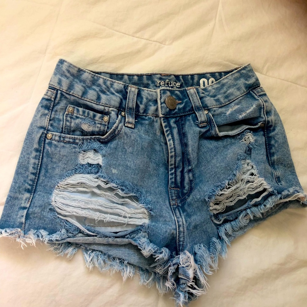 Refuge Mid Rise Jean Shorts